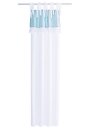 Dekoschal, mit Bindebändern, Farbe Türkis, Design Streifen, Landhaus-Stil, Blickdicht, Waschbar, Maße HxB 230x65 cm