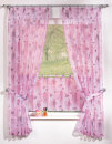 -18002-   GIRL Trendy Pink 5 Tlg. Gardinen Set, transparent
