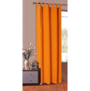 -20400- Orange 245x140 Vorhang Blickdicht Schlaufenschal aus Microsatin, matt, Kr&auml;uselband -20400-