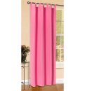 -20400- Pink 245x140 Vorhang Blickdicht Schlaufenschal aus Microsatin, matt, Kr&auml;uselband -20400-