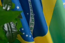 -20360- Brasilien 245x140 Gardine Vorhang Ösenschal Flagge Fußball WM UK GR DE IT ES BRASIL - 20360-