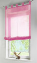 -610070- Pink 170X80 (HXB) Raffrollo transparent UNI aus Voile mit Schlaufen -610070-