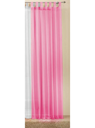 -611750- Pink 175x140 Schlaufenschal Gardine Voile transparent Schal Sondergröße 175 x 140 cm  -610175