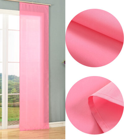 -85620- Pink 245x60 Schiebegardine Flächenvorhang Wildseide Optik Vorhang 245x60 cm -85620-