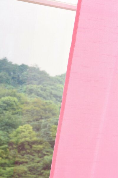 -85620- Pink 245x60 Schiebegardine Flächenvorhang Wildseide Optik Vorhang  cm -85620-