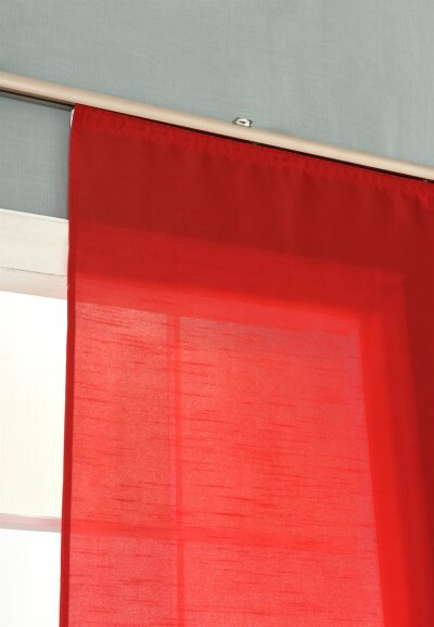 -85620- Rot 245x60 Schiebegardine Flächenvorhang Wildseide Optik Vorhang  cm -85620-