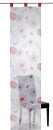 Schiebevorhang, mit Schlaufen, Farbe Weiss, Rot, Design Flower Mix, Blumen, Transparent, Waschbar, in verschiedenen Größen erhältlich
