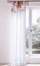 Dekoschal, mit Kräuselband, Blickdicht, Farbe Weiss, Design Blende in Patchwork-Optik, Landhausstil, Maße HxB 225x145 cm