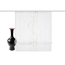 Raffrollo, bestickt mit Schlingenmotiv, transparent, gerader Abschluss, Klettband