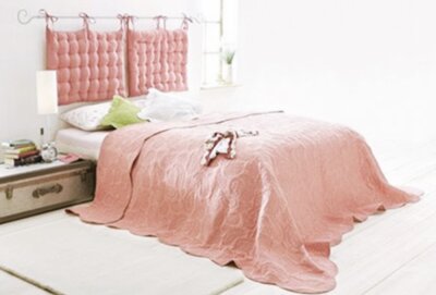 Tagesdecke, Heine Home, Farbe Altrosa, Design Paisley, Vintage, 100% Baumwolle, Waschbar, Maße 295x205 cm