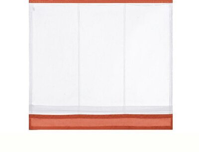 Raffrollo, mit Klettband, Farbe Weiss, Deko-Blende Kürbis, transparenter Stoff, inkl. Montageanleitung und Zubehör, Waschbar, Maße HxB 155x100 cm