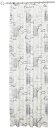 Dekoschal, mit Schlaufen, Farbe Weiss Grau Sand, Design Schrift u. Stempel, Blickdicht, Waschbar, Maße HxB 225x140