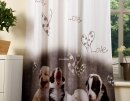 -20490- Dogs 245x140 Vorhang Schal Blickdicht verdeckte Schlaufen Digitaldruck -20490-