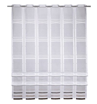 Clipsrollo, Stangendurchzug, Farbe Braun, Design Panels, Waschbar, Maße HxB 145x65 cm