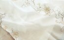 Gardine, mit Kr&auml;uselband, Farbe Sand, Design Blumenranken, Bestickt, Transparent, Waschbar, in verschiedenen Gr&ouml;&szlig;en erh&auml;ltlich