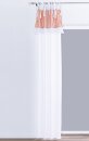 Dekoschal, mit Bindebändern, Farbe Weiss, Orange, Design Streifen, Landhaus, Blickdicht, Waschbar, Maße HxB 212x065 cm