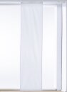 Schiebevorhang, mit Universalgardinenband, Farbe Weiss, Design Uni, Halbtransparent, Waschbar, Maße HxB 225x60 cm