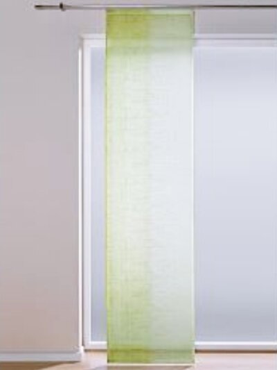 Schiebevorhang, mit Klettband, Farbe Gr&uuml;n, Design Farbverlauf, Digitaldruck, Transparent, Waschbar Ma&szlig;e ca. 245x60 cm