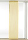 Schiebevorhang, mit Universalgardinenband, Farbe Gelb, Design Uni, Halbtransparent, Waschbar, Maße HxB 245x57 cm