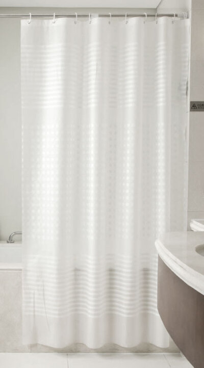 -0110-  Streifen-180x200 Duschvorhang EVA Badezimmer Dusche Vorhang Ringe