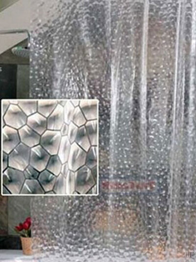-0110-  3D Struktur-180x180 Duschvorhang EVA Badezimmer Dusche Vorhang Ringe