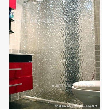 -0110-  3D Druck-180x180 Duschvorhang EVA Badezimmer Dusche Vorhang Ringe