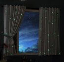 -20495-Vorhang fluoreszierend leuchtend Mond Sterne Schlaufenband Kinder -20495-