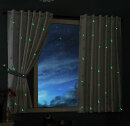 -20495-Vorhang fluoreszierend leuchtend Mond Sterne Schlaufenband Kinder -20495-