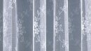 Gardine, Jacquard, mit Kräuselband, Farbe Weiss, Design Blumen, Allovermusterung, Transparent, Waschbar, Maße HxB 225x160 cm