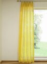 Schlaufenschal gardine Ausbrenner mit Blätter motiv, Farbe gelb, transparent verschiedenen -006052- HxB 245x140 cm