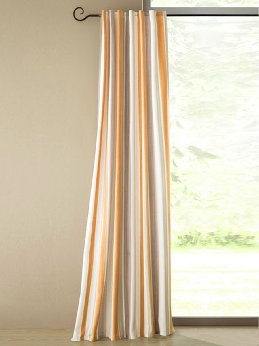 Vorhang, mit Schlaufenband, Tunneldurchzug, Farbe Apricot, Design Str,  12,90 €