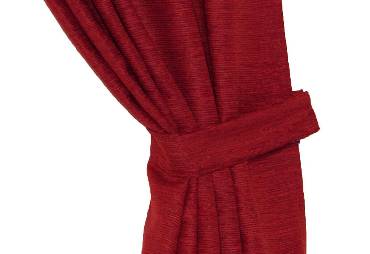 einzigartiger Laden Raffhalter, Farbe Rot, M, € Waschbar, Wirth, 1,90 Design Thermochenille, Uni