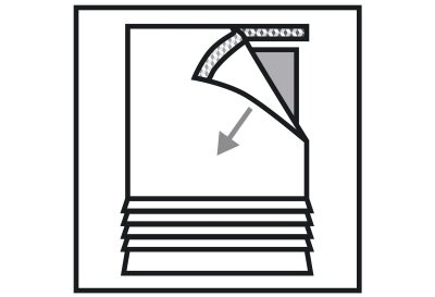 Raffrollo, mit Klettband, Farbe Schwarz-Weiss, Querstreifen, Gewebt, Halbtransparent, inkl. Montageanleitung und Zubehör, Waschbar, in verschiedenen Größen erhältlich