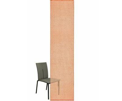 Schiebevorhang, mit Klettband, 2 Stück, Farbe Kürbis, Design Uni, Leinenoptik, Transparent, 507820 in verschiedenen Größen erhältlich