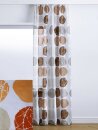 Dekoschal, mit Universalgardinenband, Farbe Apricot, Design Circles, Transparent, Waschbar, Ma&szlig;e HxB 145x140 cm