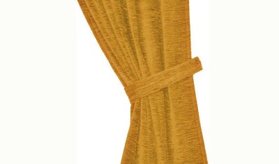 Raffhalter, 2 St&uuml;ck, Farbe Gold, Design Uni, Thermochenille, Wirth, Waschbar, Ma&szlig;e ca. 6/70 cm