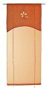 B&auml;ndchenrollo, mit Stangendruchzug, Farbe Terra, Design Blume, Bestickt, Transparent, Waschbar, Ma&szlig;e HxB 140x120 cm