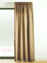 Dekoschal, mit Schlaufenband, Farbe Taupe, Design spiralförmige Ornamente, Blickdicht, Waschbar, Maße HxB 175x135 cm