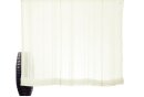 Raffrollo, mit Klettband, Farbe Natur, Design Längsstreifen,  transparenter Stoff, inkl. Montageanleitung und Zubehör, Waschbar, Maße HxB 140x120 cm