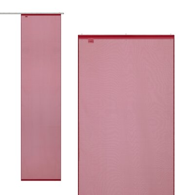Schiebevorhang, mit Klettband, Farbe Rot, Uni, Transparent, Waschbar, in verschiedenen Größen erhältlich -207304-