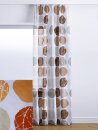 Dekoschal, mit Universalgardinenband, Farbe Apricot, Design Circles, Transparent, Waschbar, Maße HxB 225x140 cm