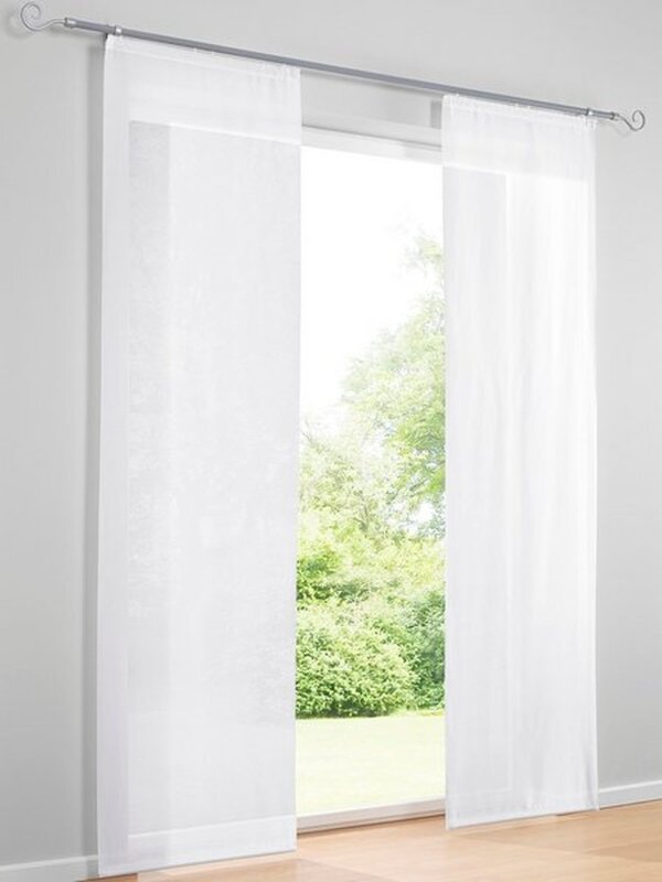 Schiebevorhang, Flächenvorhang, Farbe weiß, 1 Stück, heine home, -149616- , mit Klettband