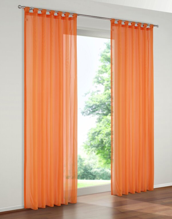 GARDINE, Farbe orange, my home »Pebel« , 1 Stück, mit Schlaufen -8250,  12,50 €