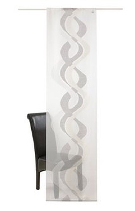 Schiebevorhang, Flächenvorhang 1 Stück, Farbe grau/natur, Deko Trends, -866358- , mit Klettband