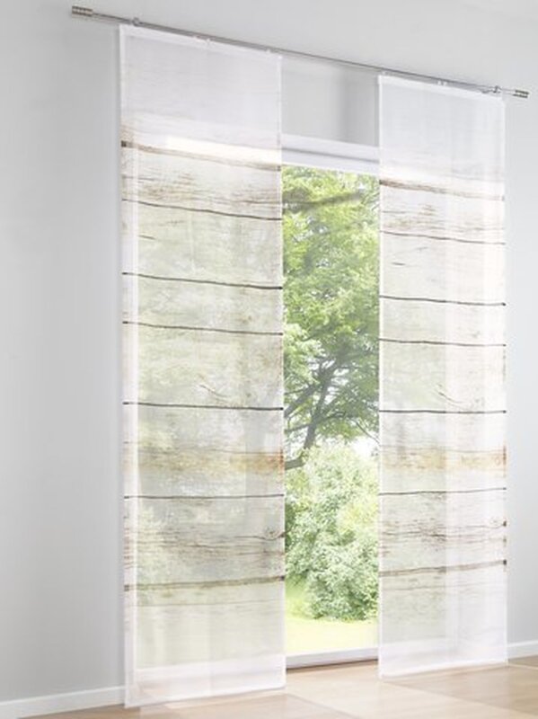 Schiebevorhang, Flächenvorhang, 1 Stück, Farbe natur, heine home, -9757- , mit Klettband