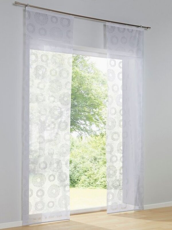 Schiebevorhang, Flächenvorhang, Farbe weiß, 1 Stück, heine home, Größe: ca. 245x60 cm, mit Klettband