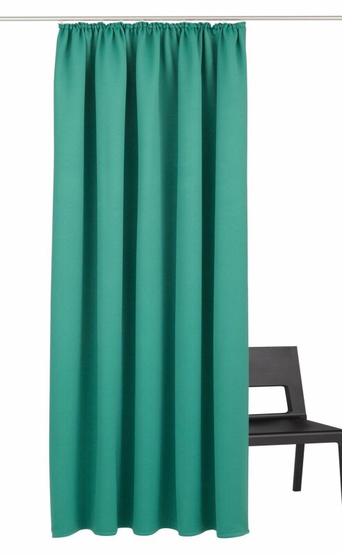FERTIGDEKO, Farbe grün, 1 Stück, my home, Größe: HxB cm ca. 245x140 cm, mit Kräuselband -311805-4