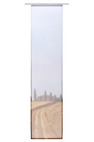 Schiebevorhang, Flächenvorhang, Farbe natur, 1 Stück, HOME WOHNIDEEN, Größe: ca. 245x57 cm, mit Klettband