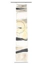 Schiebevorhang, Flächenvorhang, Farbe grau-natur,  1 Stück Horn, Größe: ca. 175x57 cm, mit Klettband