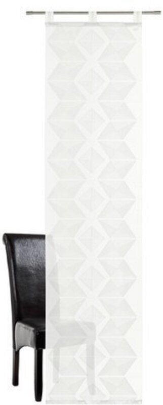 Schiebevorhang, Flächenvorhang, Farbe weiß, 1 Stück, Deko Trends, Größe: ca. 225x57 cm, mit Schlaufen